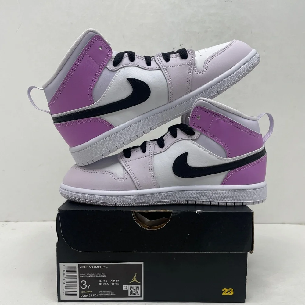 Nike Air Jordan 1 Retro Mid PS “Barely Grape” 2023 - Picture 3 of 4